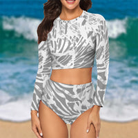 Long Sleeve Tankini- Wild Surf-Pat Sutton Designs