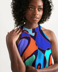 Halter Dress- Blue Desire Too-Pat Sutton Designs