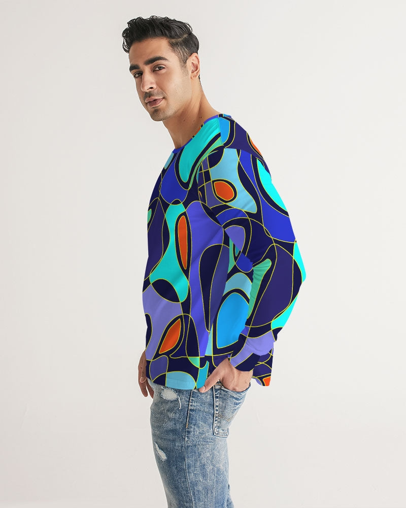 Men's Long Sleeve Tee- Blue Desire-Pat Sutton Designs