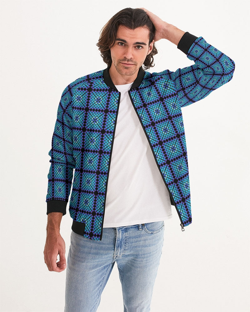 Men's Jacket-Crochet Blue-Pat Sutton Designs