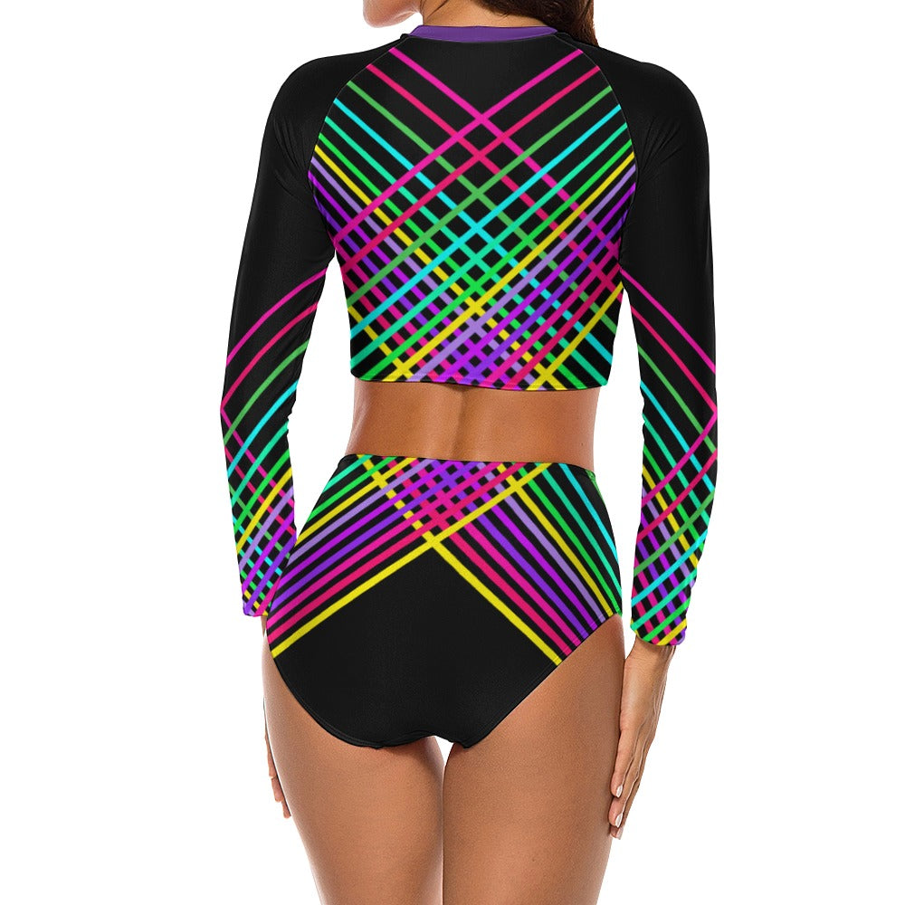 Long Sleeve Tankini- Multi-Color