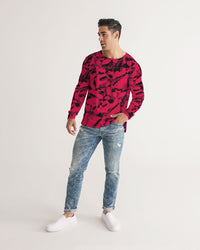 Men's Long Sleeve Tee-Harvest Red-Pat Sutton Designs