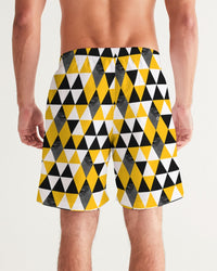 Men's Board Shorts- Lemon Pop-Pat Sutton Designs