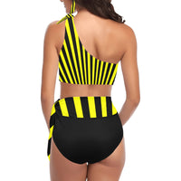 One Shoulder Tankini-Saffron-Pat Sutton Designs