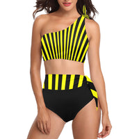 One Shoulder Tankini-Saffron-Pat Sutton Designs