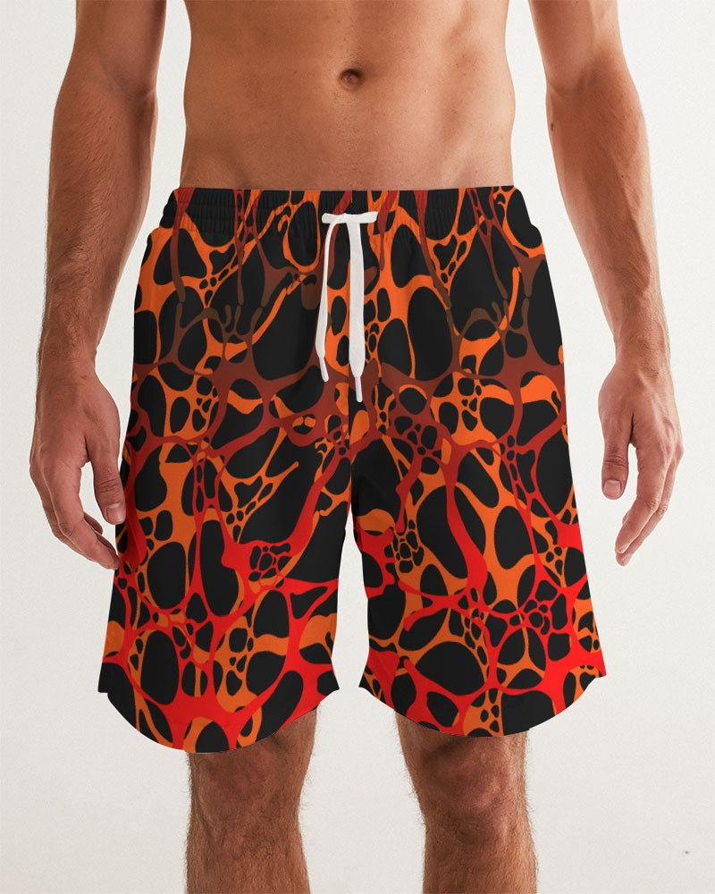 Men's Board Shorts-Red Hot-Pat Sutton Designs