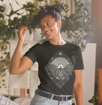 Unisex Art T-Shirt- Black & White-Pat Sutton Designs