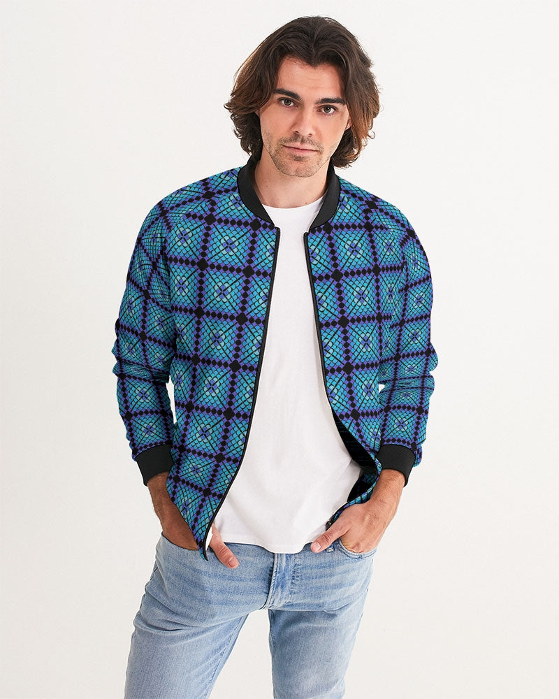 Men's Jacket-Crochet Blue-Pat Sutton Designs