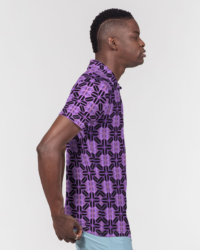 Men's Polo Shirt- Lilac-Pat Sutton Designs