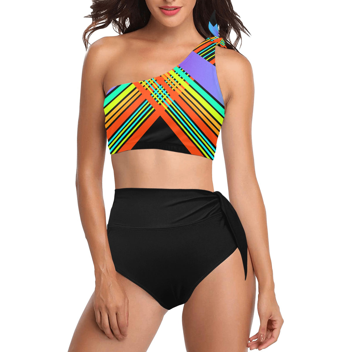 One Shoulder Tankini- Radiating Beauty-Pat Sutton Designs