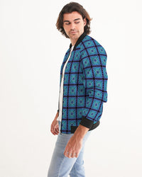 Men's Jacket-Crochet Blue-Pat Sutton Designs