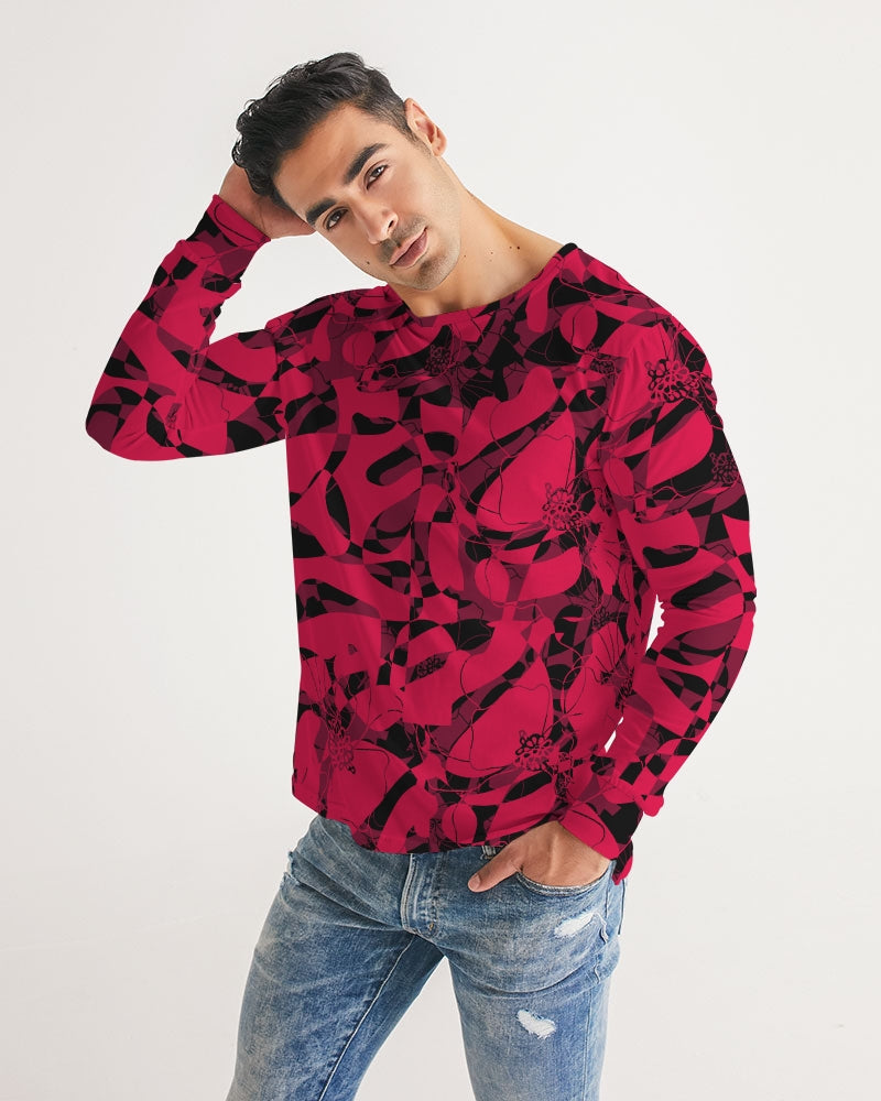 Men's Long Sleeve Tee-Harvest Red-Pat Sutton Designs