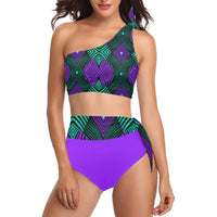 One Shoulder Tankini- Mermaid-Pat Sutton Designs