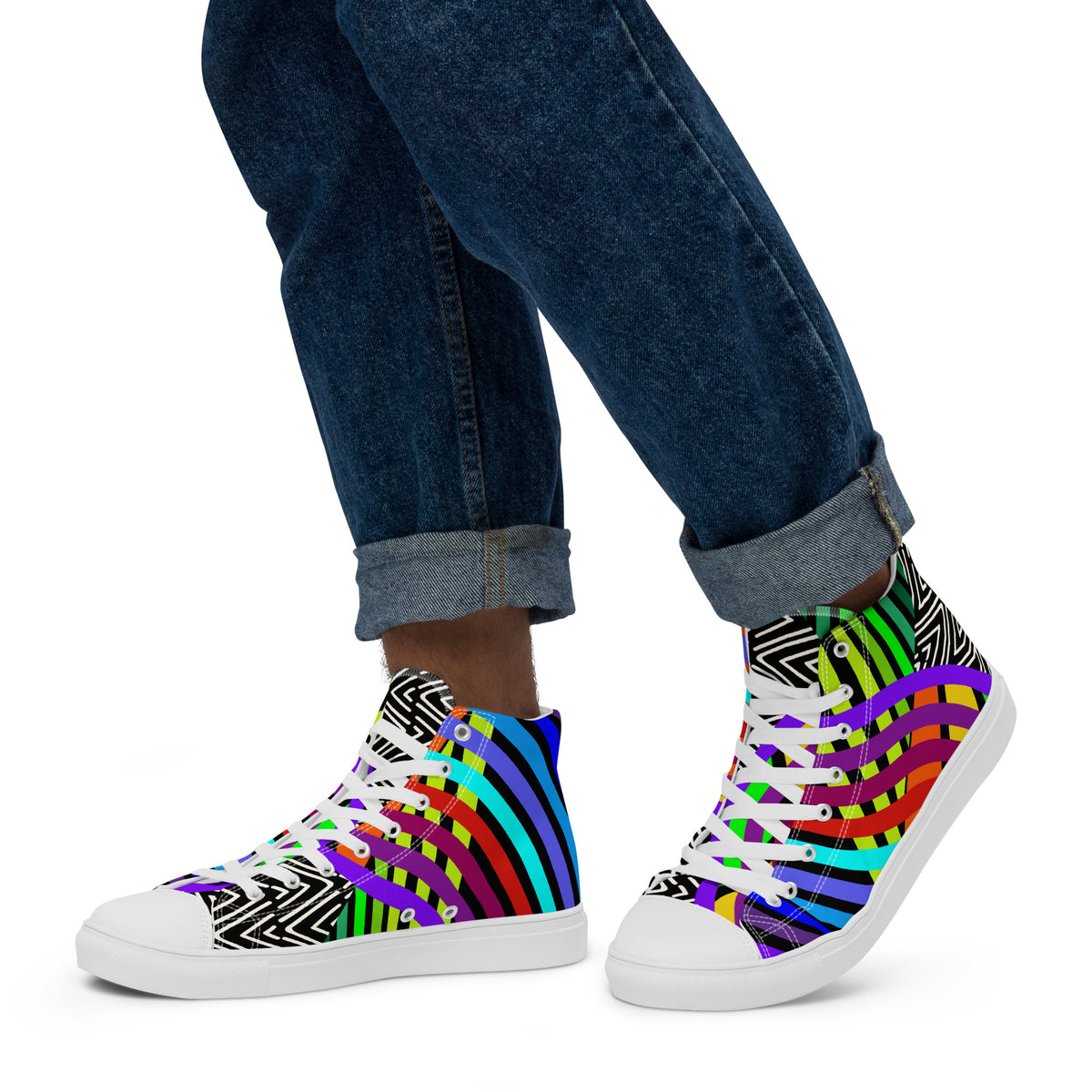 Men’s high top-Digital Butterfly (Var)-Pat Sutton Designs
