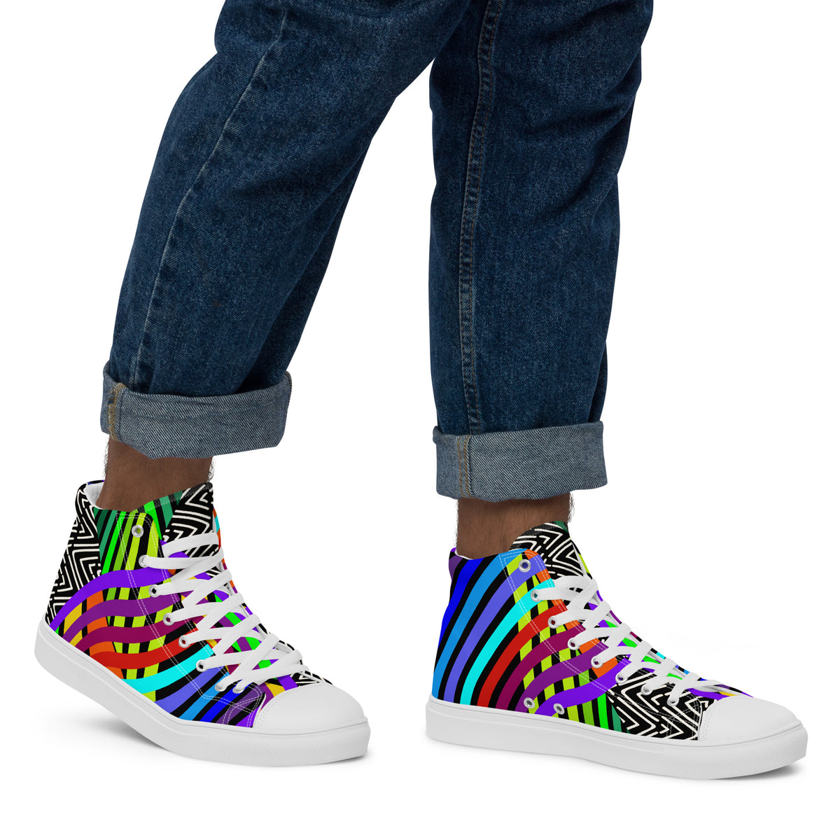 Men’s high top-Digital Butterfly (Var)-Pat Sutton Designs