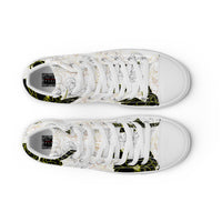 Women’s high tops- Black Peonies-Pat Sutton Designs