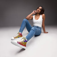 Women’s high tops- Digital Butterfly-Pat Sutton Designs