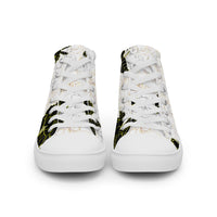 Women’s high tops- Black Peonies-Pat Sutton Designs
