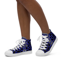 Women’s high tops- Royal Blue Cammo-Pat Sutton Designs