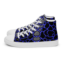 Women’s high tops- Royal Blue Cammo-Pat Sutton Designs