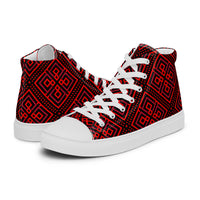 Women’s high tops- Digital Weave-Pat Sutton Designs