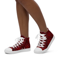 Women’s high tops- Digital Weave-Pat Sutton Designs