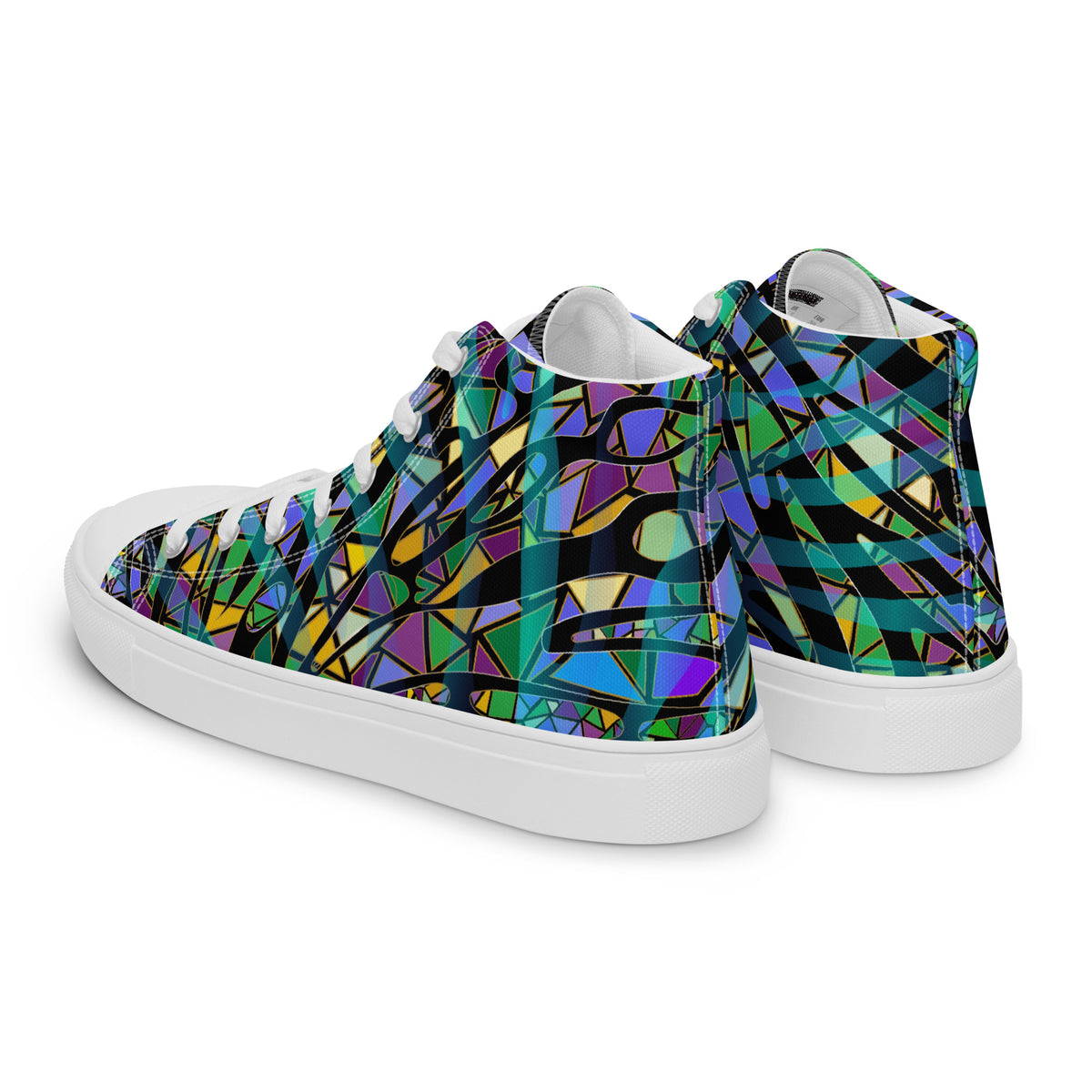 Women’s high tops-Digital Mosaic-Pat Sutton Designs