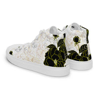 Women’s high tops- Black Peonies-Pat Sutton Designs