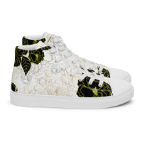Women’s high tops- Black Peonies-Pat Sutton Designs