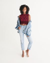 Women's Cropped Tank- Ravishing Red-Pat Sutton Designs