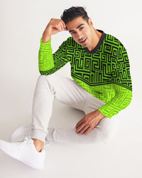 Men's Sports Jersey-Lime Maze-Pat Sutton Designs