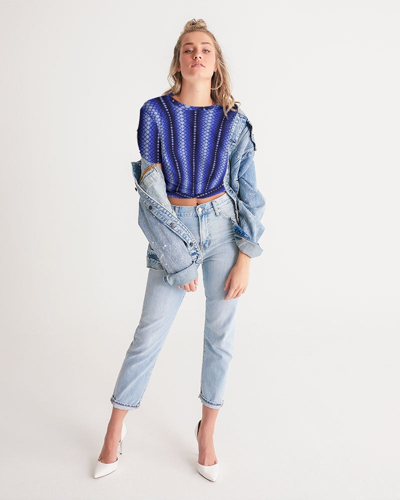 Cropped Tee- Midnight Blues-Pat Sutton Designs