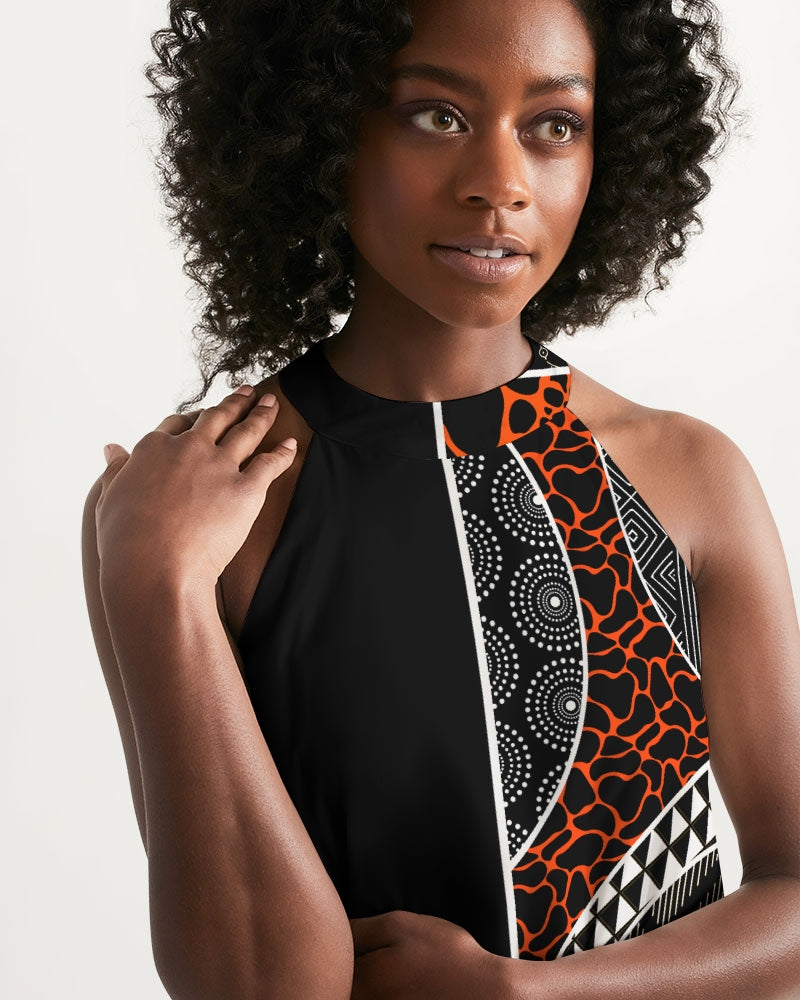 Women's Halter Dress-African Summer | Pat Sutton Designs Women's Halter Dress-African Summer | Pat Sutton Designs