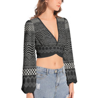 Lantern Sleeve Crop Top-Ornamental-Pat Sutton Designs