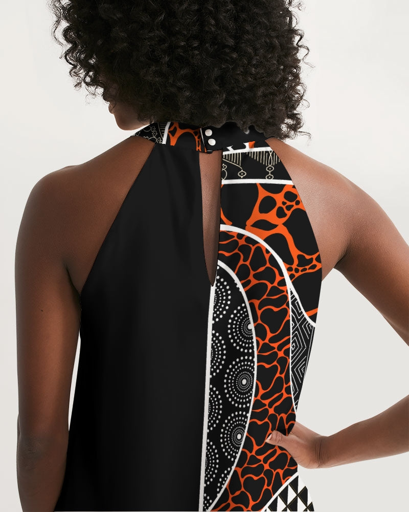 Women's Halter Dress-African Summer | Pat Sutton Designs Women's Halter Dress-African Summer | Pat Sutton Designs