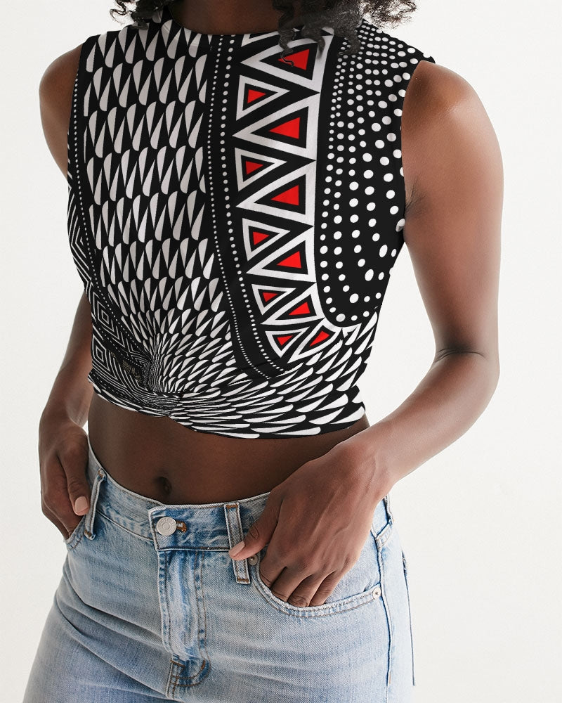 Women's Cropped Tank- Power Twist-Pat Sutton Designs