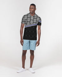 Men's Polo Shirt- White Spider-Pat Sutton Designs