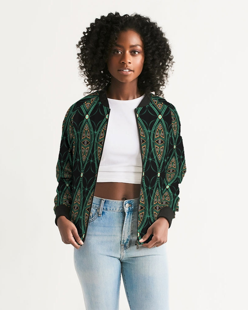 Women's Jacket- Mint Green Ribbons