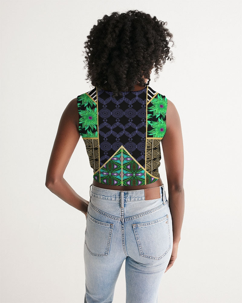 Women's Cropped Tank- Artist Canvas-Pat Sutton Designs