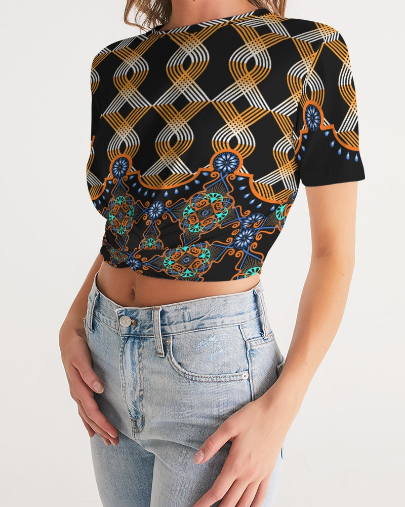 Cropped Tee- Woven Threads-Pat Sutton Designs