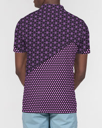 Men's Polo Shirt- Pink Star Power-Pat Sutton Designs