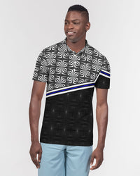 Men's Polo Shirt- White Spider-Pat Sutton Designs