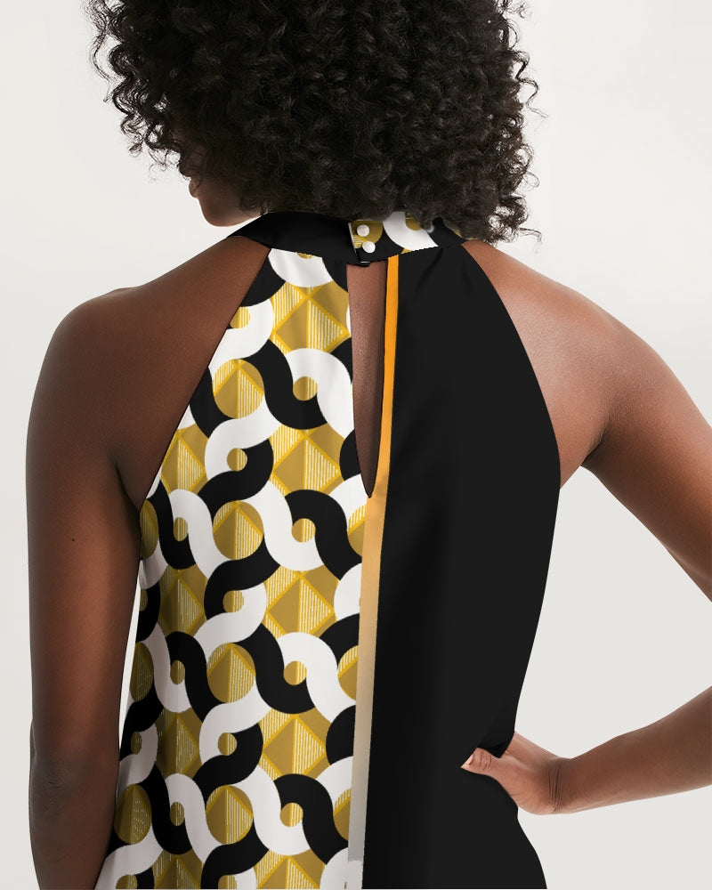 Women's Halter Dress- ChainLink-Pat Sutton Designs