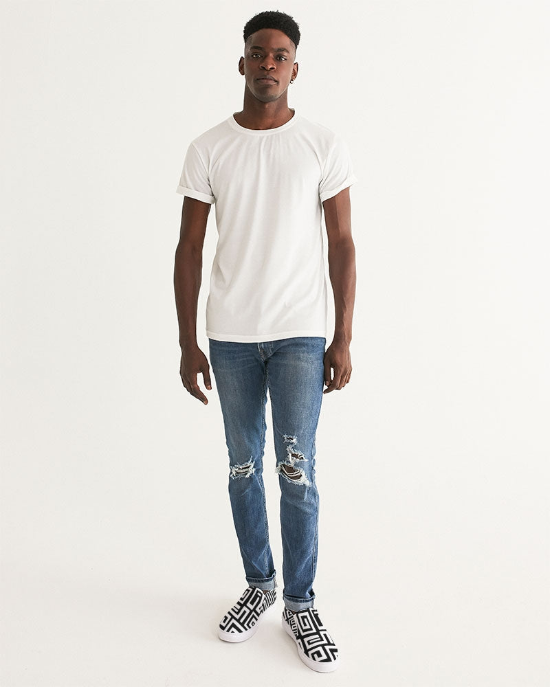 Men's Slip-Black & White Maze-Pat Sutton Designs