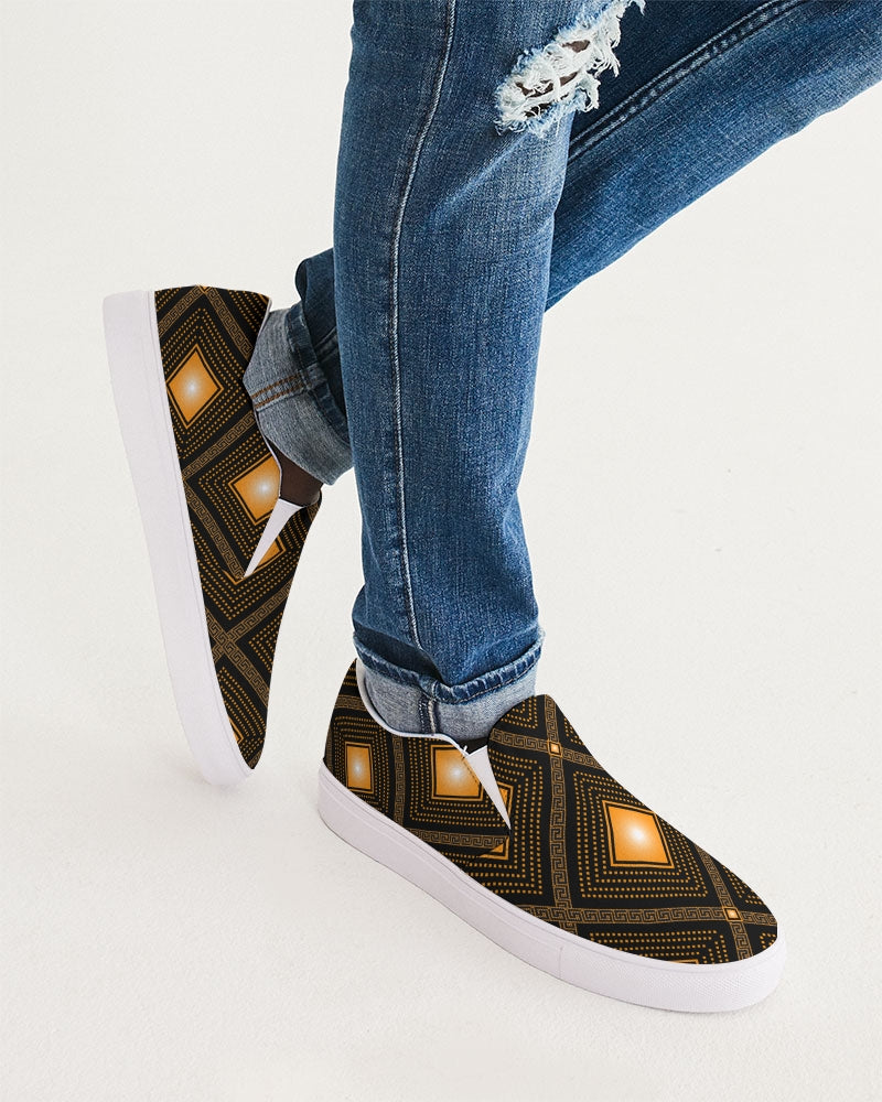 Men's Slip-On - Golden Mosaic-Pat Sutton Designs