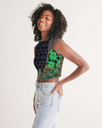 Women's Cropped Tank- Artist Canvas-Pat Sutton Designs