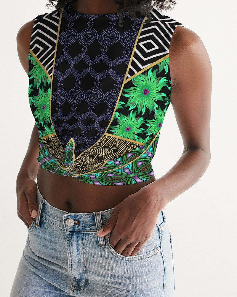 Women's Cropped Tank- Artist Canvas-Pat Sutton Designs