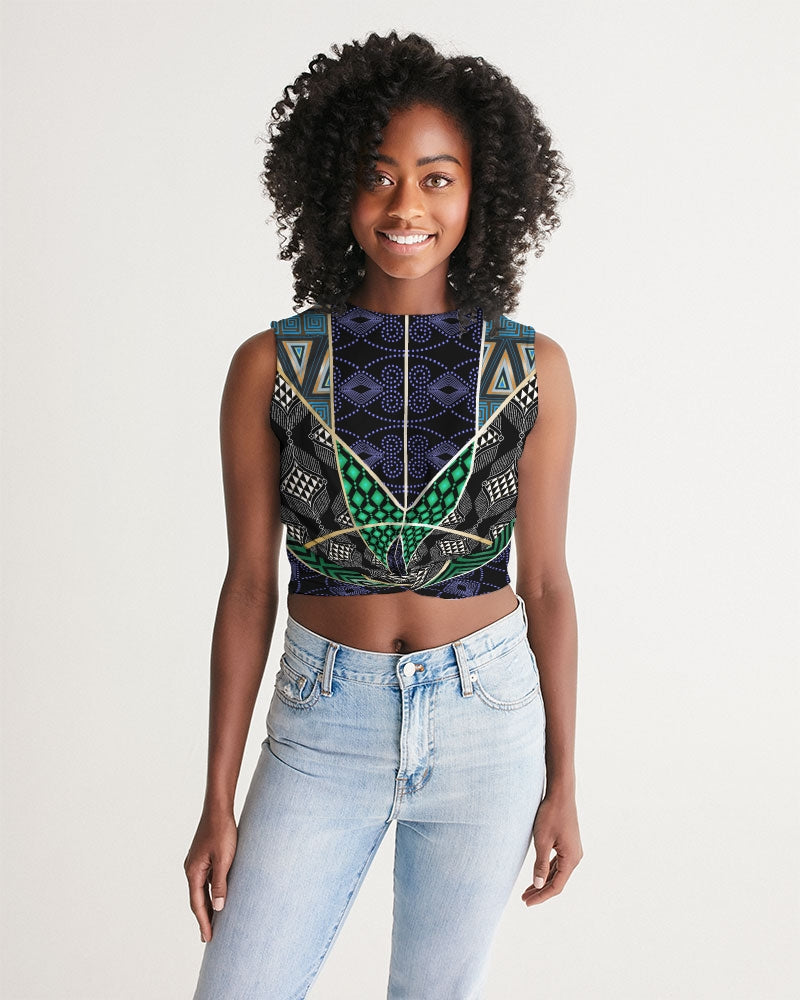 Women's Cropped Tank- Dakar-esque-Pat Sutton Designs