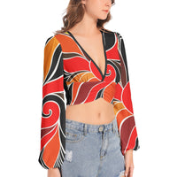 Lantern Sleeve Crop Top-Essence-Pat Sutton Designs