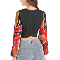 Lantern Sleeve Crop Top-Essence-Pat Sutton Designs